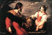 STROZZI, Bernardo Christ and the Samaritan Woman xdg oil on canvas